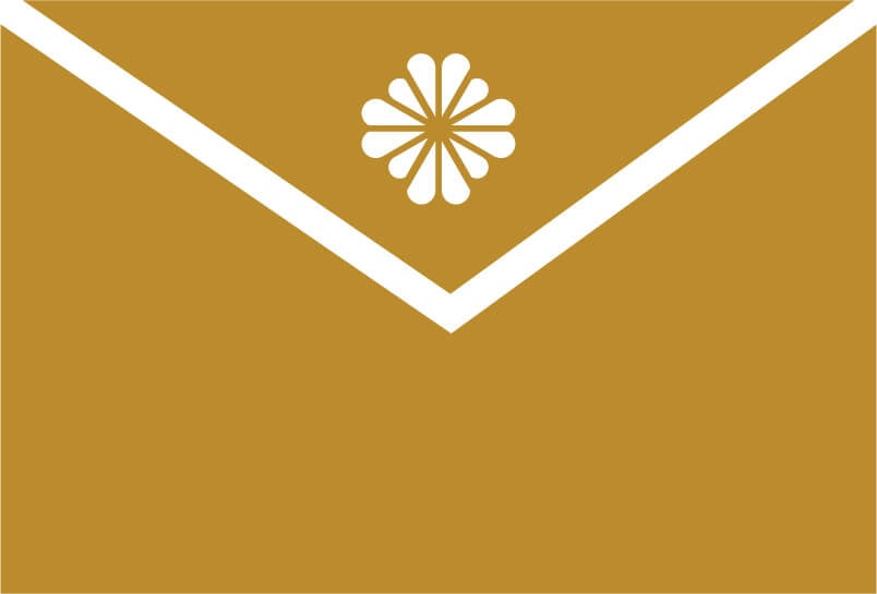 An image of an envelope sealed shut with the Evolving Table logo.