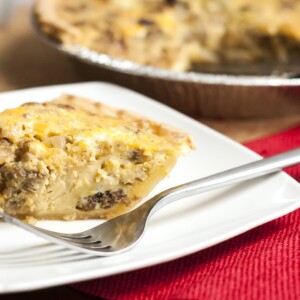 Caramelized Onion & Sausage Quiche--Gluten Free with L.B.