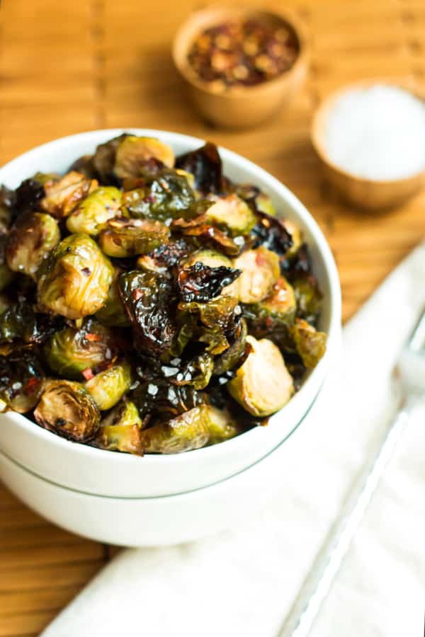 Spicy Honey Mustard Brussel Sprouts | Gluten Free with L.B.