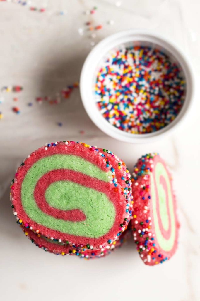 Christmas Swirl Sprinkle Cookies | Gluten Free with L.B.