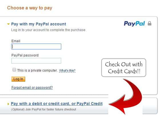 PayPal Credit Card Checkout