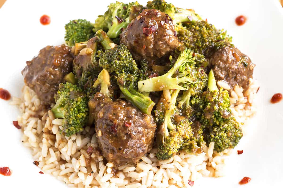 Beef Meatballs & Roasted Broccoli | Gluten Free with L.B.