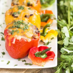 Chicken Relleno Stuffed Bell Peppers | Gluten Free with L.B.