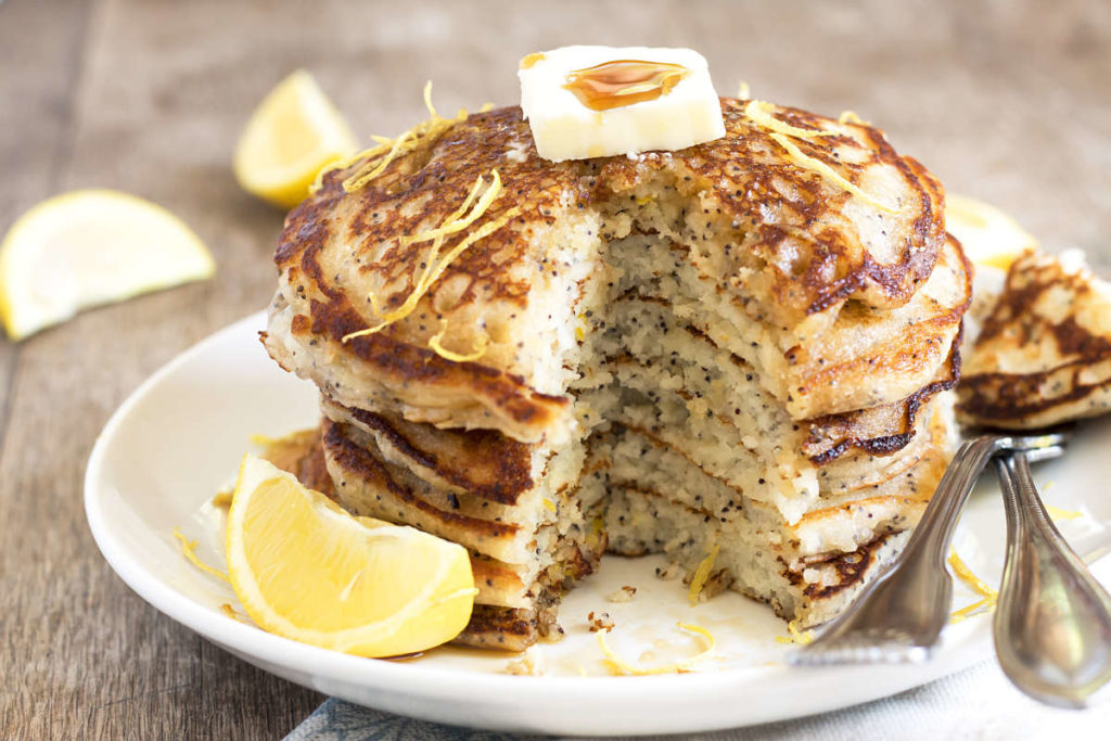 Bisquick Lemon Poppy Seed Pancakes | Gluten Free with L.B.