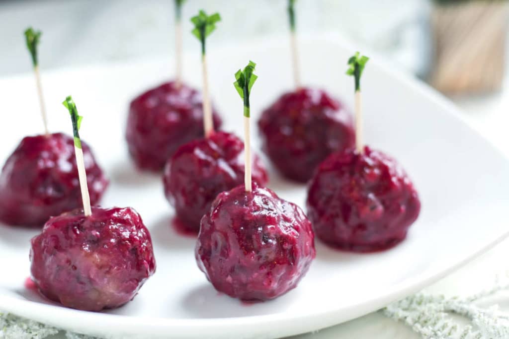 Cranberry-Sage Mini Meatballs | Gluten Free with L.B.