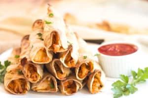Baked Cheesy Chicken Taquitos | Gluten Free with L.B.