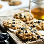 Blueberry & Oats Breakfast Cookies | A gluten free breakfast cookie recipe full of blueberries and oats!