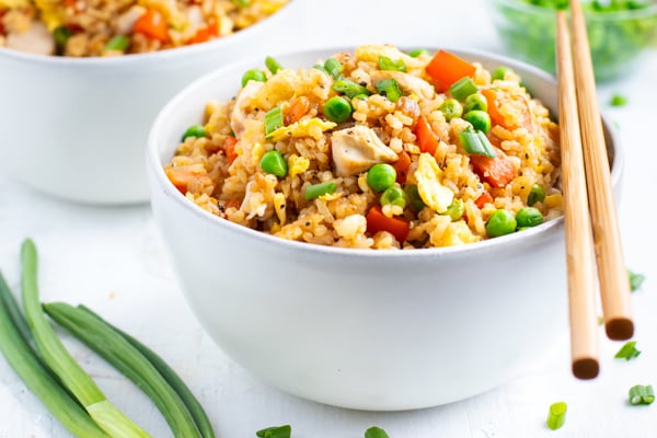 Quick Easy Chicken Fried Rice Recipe Evolving Table