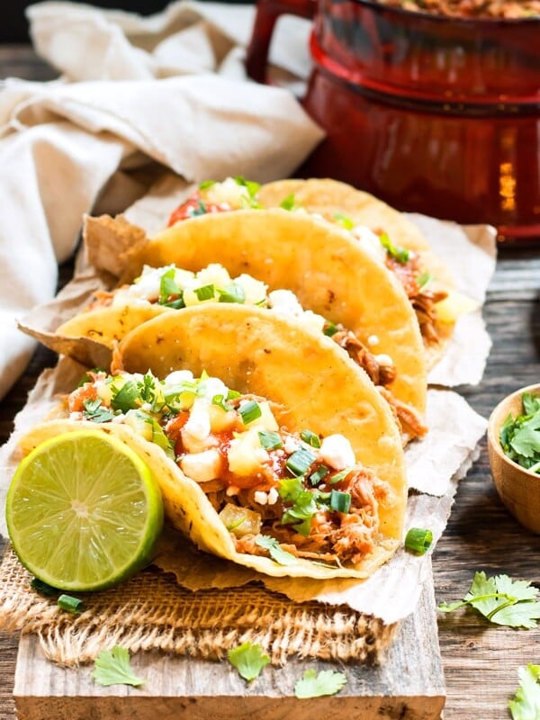 Slow Cooker Pineapple Pork Tacos