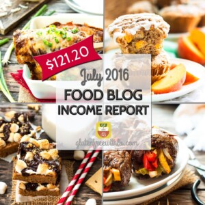 Food Blog Income Report for Gluten Free with L.B. | July 2016