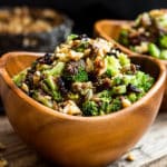Chopped Broccoli Salad made with a sweet balsamic vinaigrette glaze for an easy lunch.