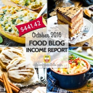 Food Blog Income Report | October 2016