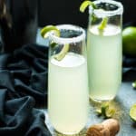 Two lime cocktail recipes made with Tequila and champagne for an evening party.