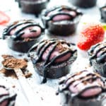 A collection of Dark Chocolate Strawberry Tarts as a no-bake dessert for a sweet treat.