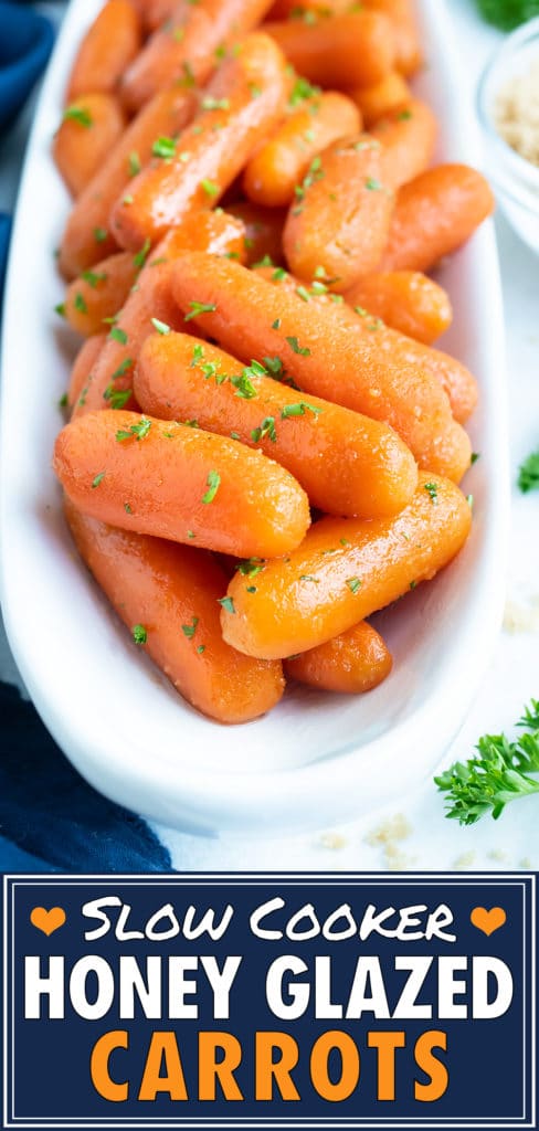 Slow Cooker Honey Glazed Carrots Recipe | Brown Sugar Crock-Pot Carrots