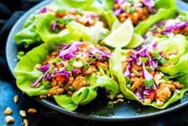 Ground Chicken Thai Lettuce Wraps - Evolving Table