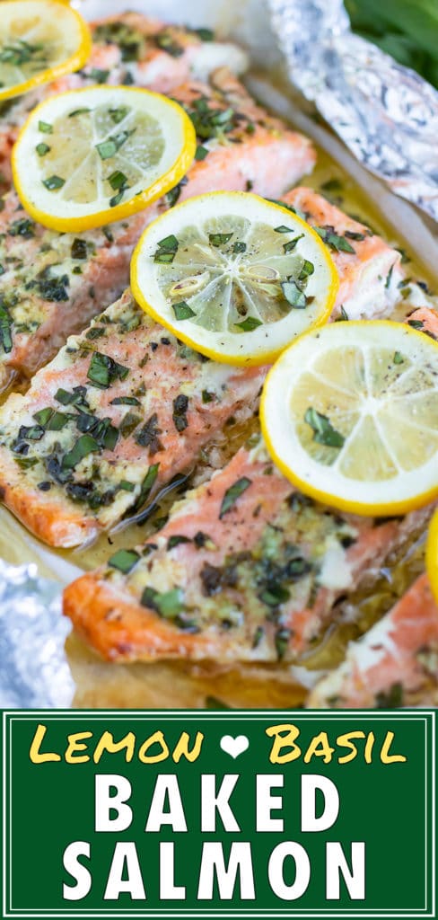 Basil Lemon Baked Salmon in Foil Recipe | Low-Carb, Keto, Healthy Seafood Dinner