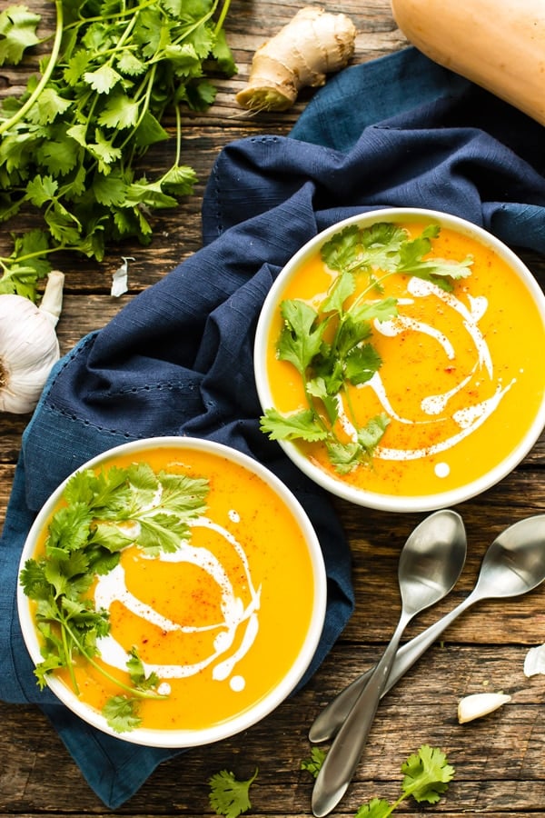 Roasted Butternut Squash Soup with Coconut Milk | Vegan, Whole 30