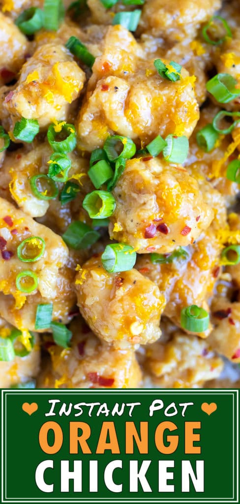 Gluten-free orange chicken that is quick and easy to make in the Instant Pot.
