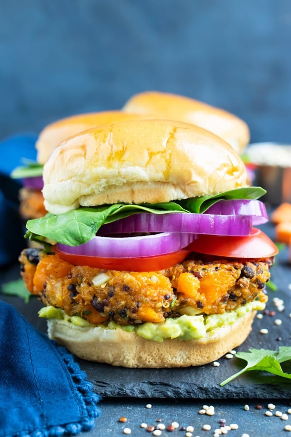 Sweet Potato & Black Bean Veggie Burger - Evolving Table