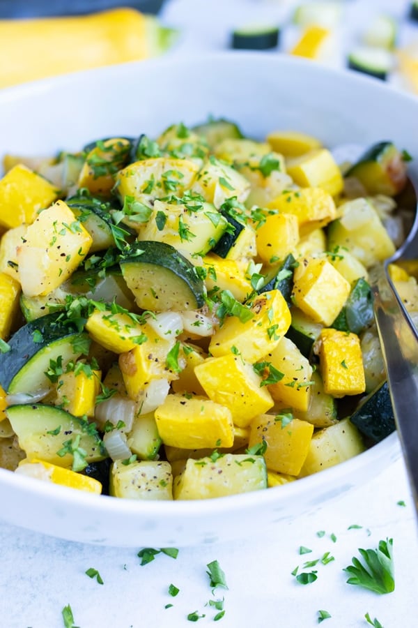 Simple Sautéed Zucchini And Yellow Squash Evolving Table