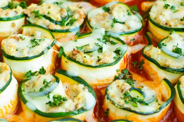 Zucchini Lasagna Roll Ups Keto Low Carb