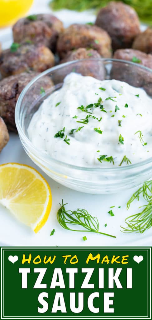 Quick and easy tzatziki sauce is made for using as a dip for all your Mediterranean recipes like falafel or gyros.