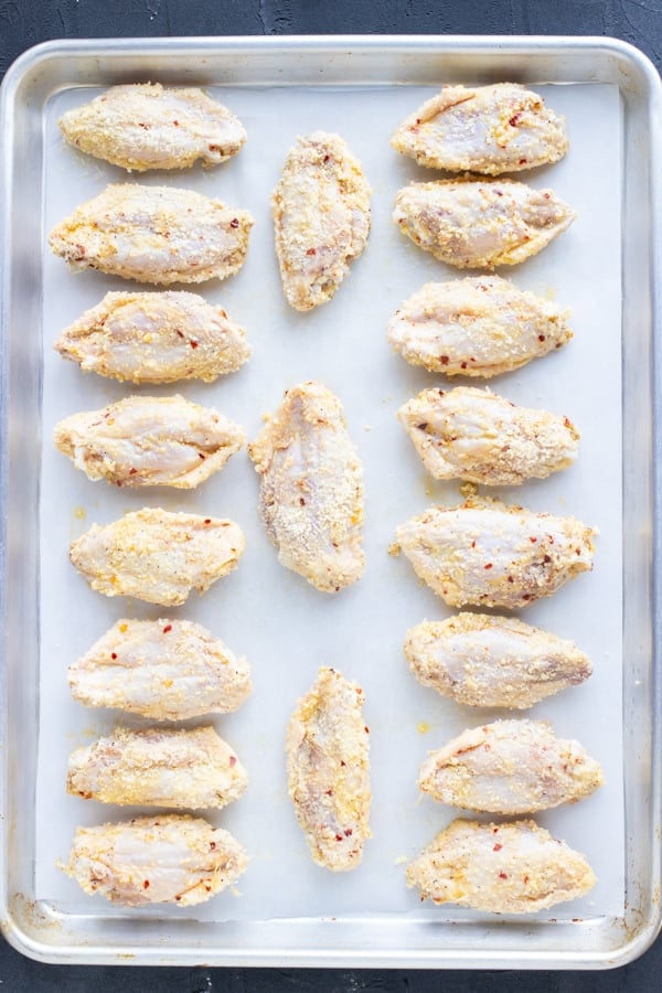 Crispy Baked Parmesan Garlic Chicken Wings Evolving Table