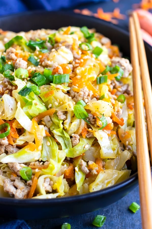 Egg Roll in a Bowl Recipe - 30-Minute Keto Dinner - Evolving Table