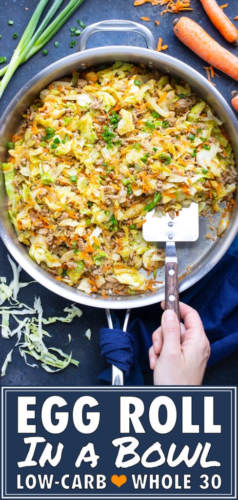 Egg Roll in a Bowl Recipe | Keto, Paleo, Whole30 | Easy Ground Turkey Dinner Recipe