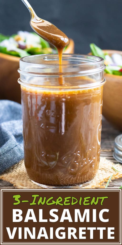 Easy Homemade Balsamic Vinaigrette | Healthy Salad Dressing Recipe