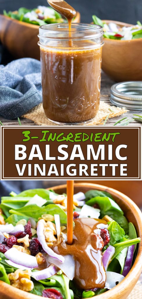 Easy Homemade Balsamic Vinaigrette | Healthy Salad Dressing Recipe