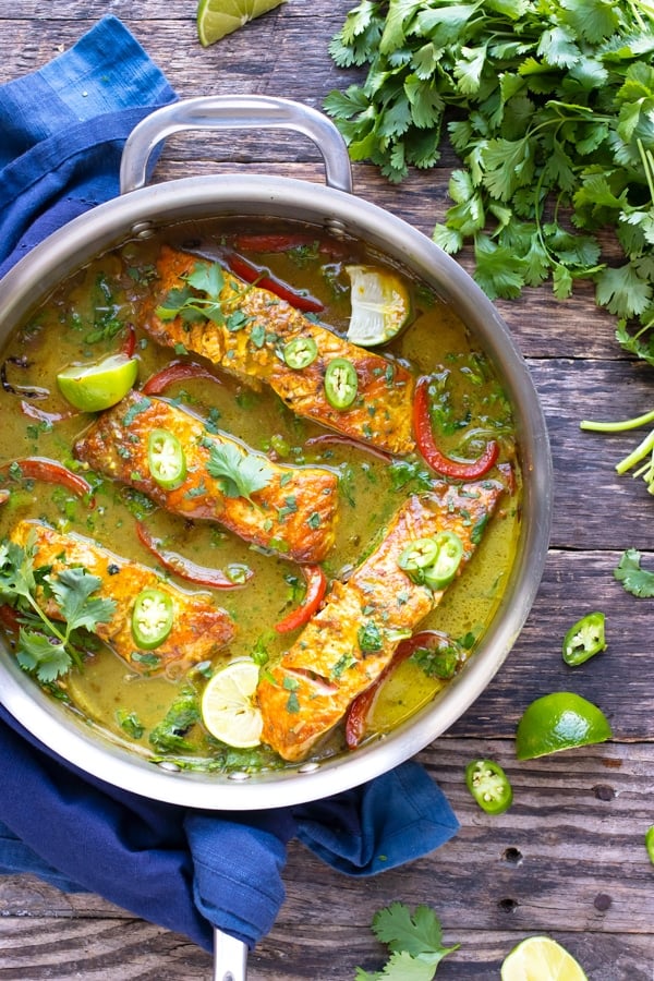Easy Salmon Curry With Coconut Milk Evolving Table