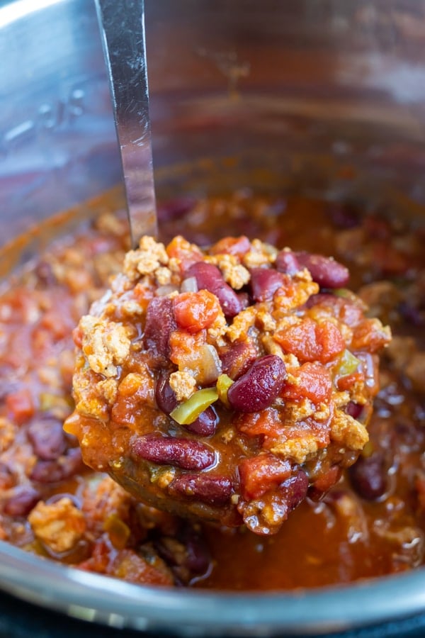 Instant Pot Turkey Chili Recipe - Evolving Table