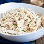 A quick, easy, and healthy shredded chicken recipe that is made in the Instant Pot.