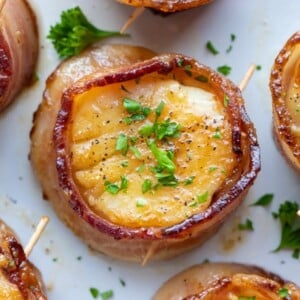 A quick, easy, low-carb, and keto scallop recipe with bacon.