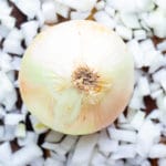 Rough chopped onions are the perfect base for savory dishes.