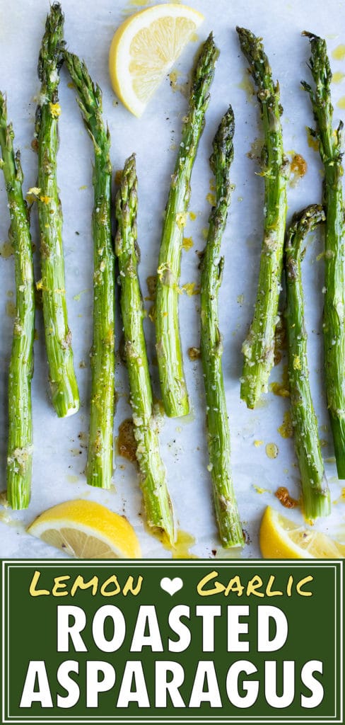 Lemon Garlic Roasted Asparagus Recipe | Healthy, Low-Carb, Vegan Asparagus Side Dish Recipe