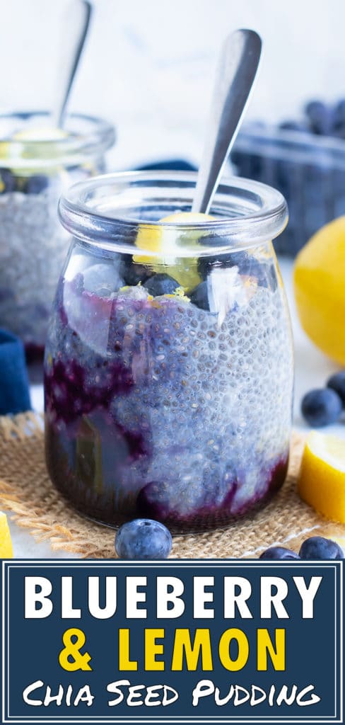 Lemon Blueberry Chia Seed Pudding Recipe | Quick & Easy