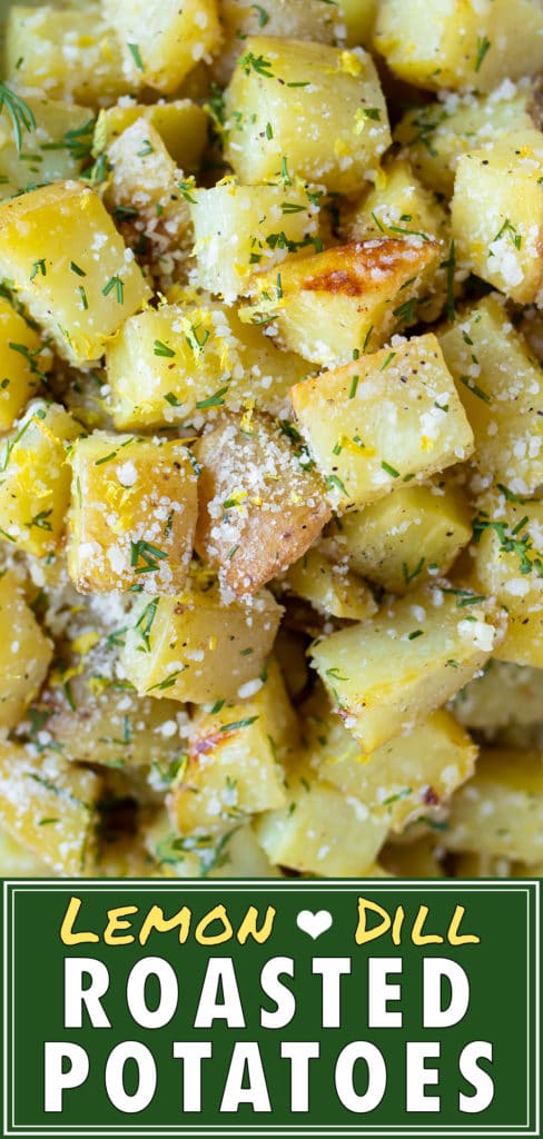 Lemon Dill Roasted Potatoes with Parmesan | Quick & Easy Side Dish