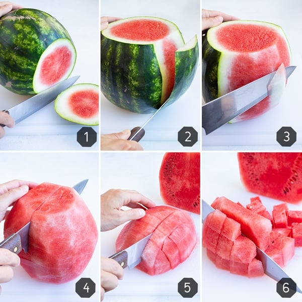 How to cut a watermelon into cubes ? 