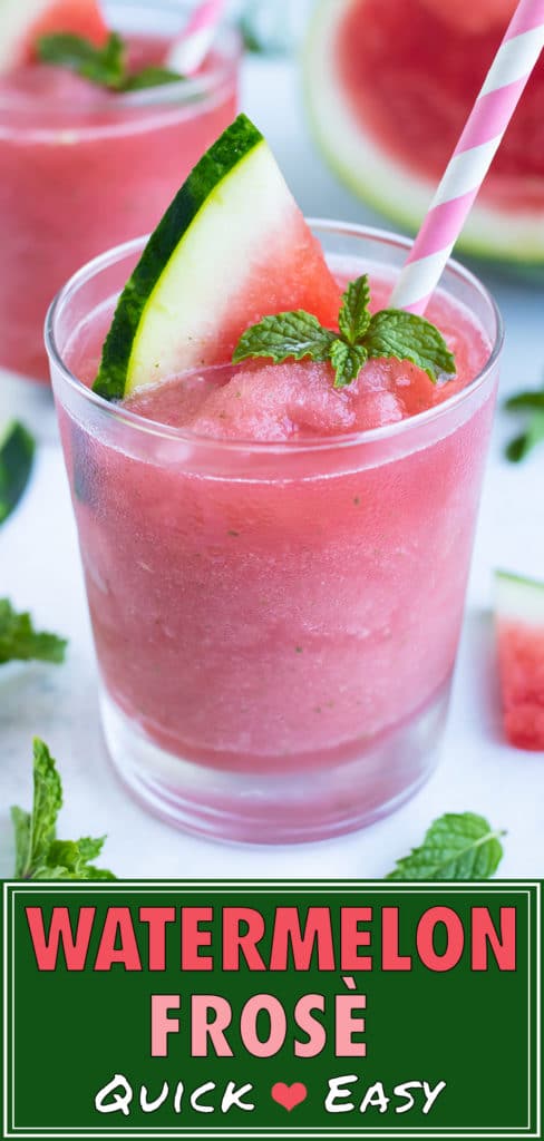 Watermelon Frosé Recipe | Quick, Easy Frozen Rose Wine Cocktail Drink