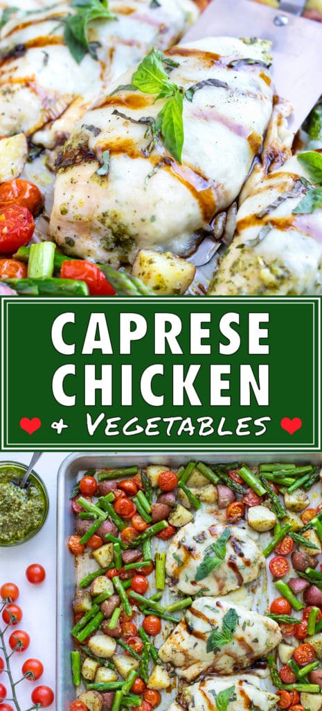 Sheet Pan Caprese Chicken Recipe - Evolving Table