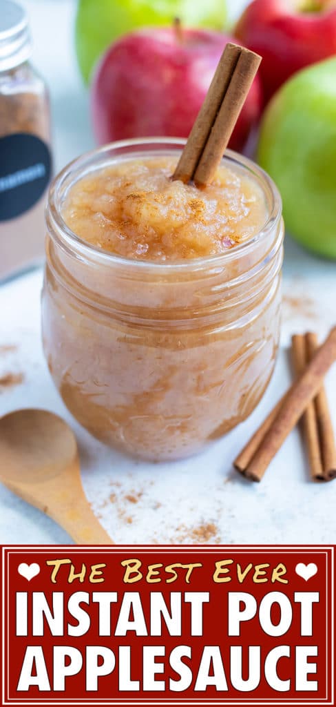 Instant pot applesauce is a healthy recipe made cinnamon flavor and no sugar.