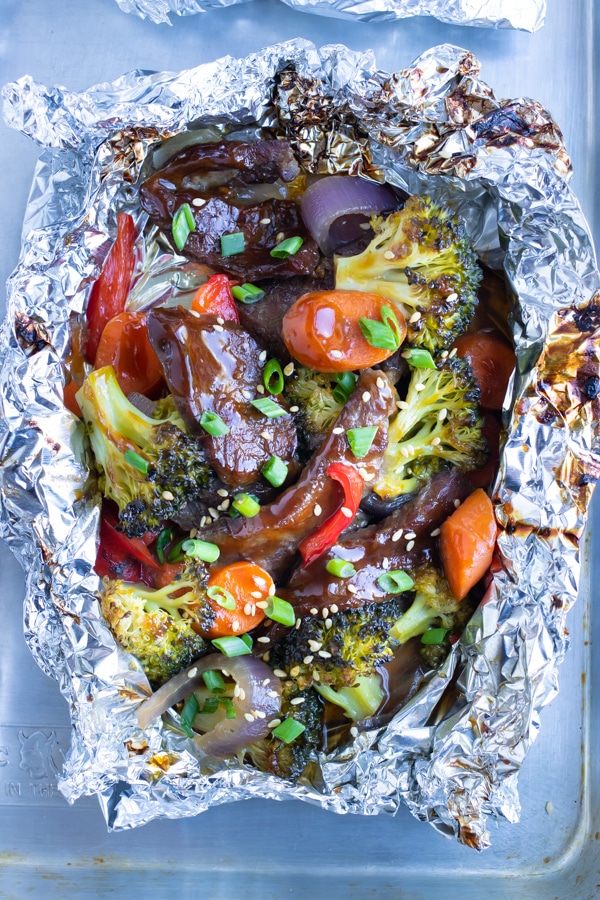 This Asian inspired meal is cooked in the oven, grill, or over a fire.
