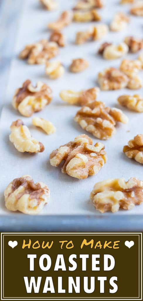 Learn how long to bake walnuts in the oven for this toasted walnuts recipe.