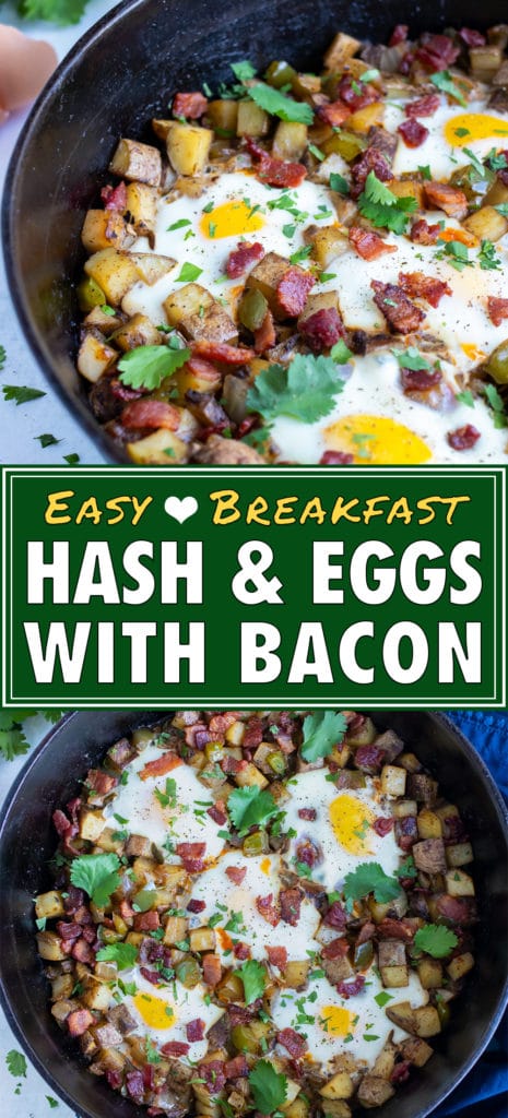 Gluten-free and dairy-free breakfast hash is served from a skillet.