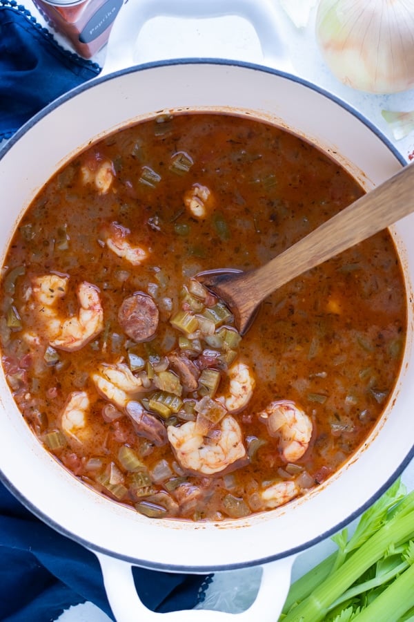 Sausage & Shrimp Gumbo (Classic Cajun Recipe) - Evolving Table