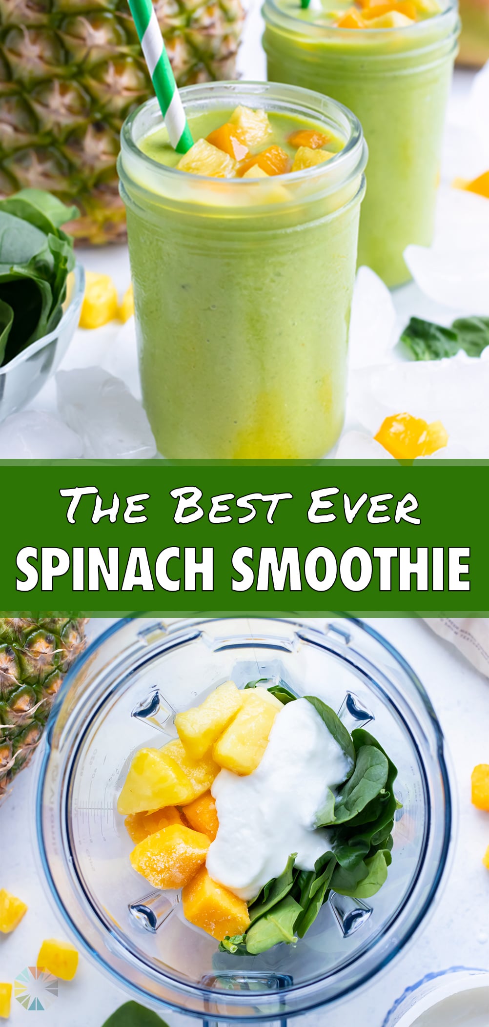 Spinach Fruit Smoothie Recipe - Evolving Table