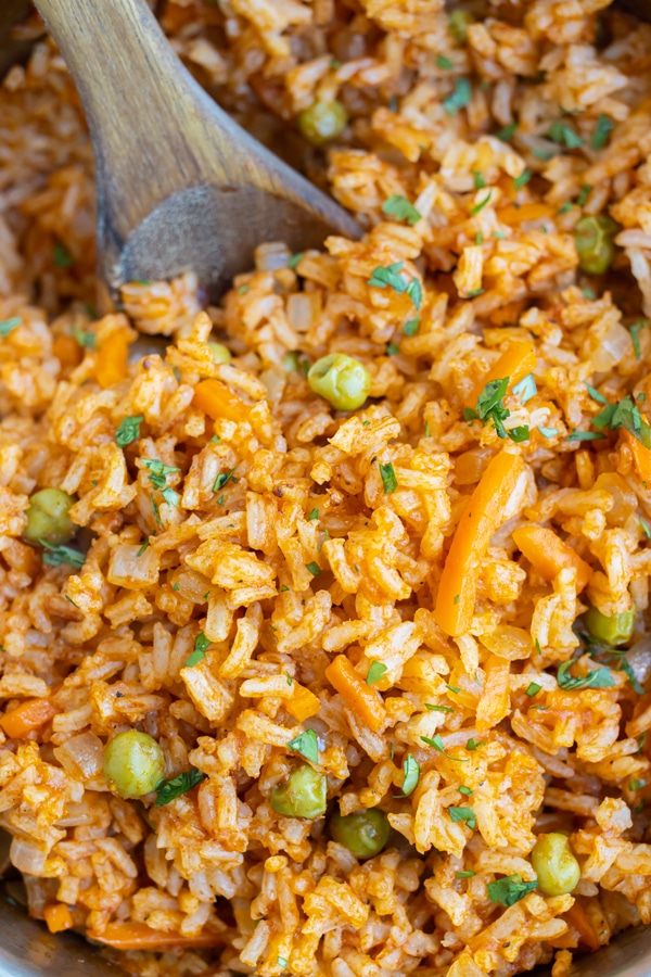 Mexican Rice is shown with